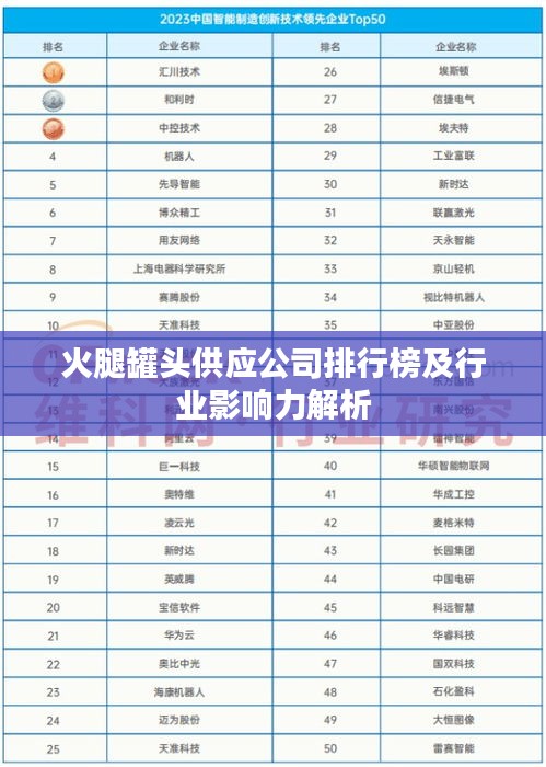 火腿罐头供应公司排行榜及行业影响力解析