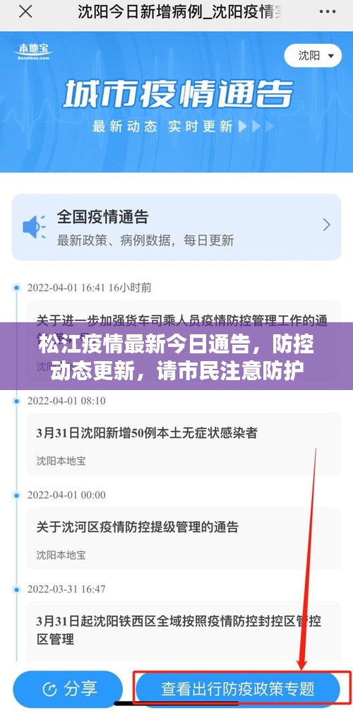 松江疫情最新今日通告，防控动态更新，请市民注意防护