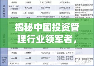 揭秘中国投资管理行业领军者，2020公募公司排名榜单出炉！