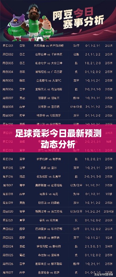 足球竞彩今日最新预测动态分析