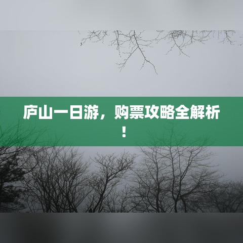庐山一日游，购票攻略全解析！